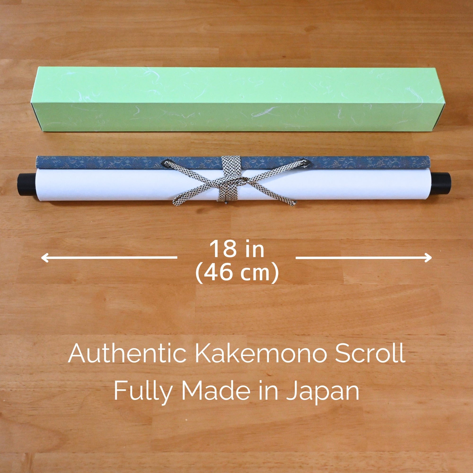 Japanese Samurai Kakemono Wall Scroll – Mounted Samurai with Sword and Mount Fuji