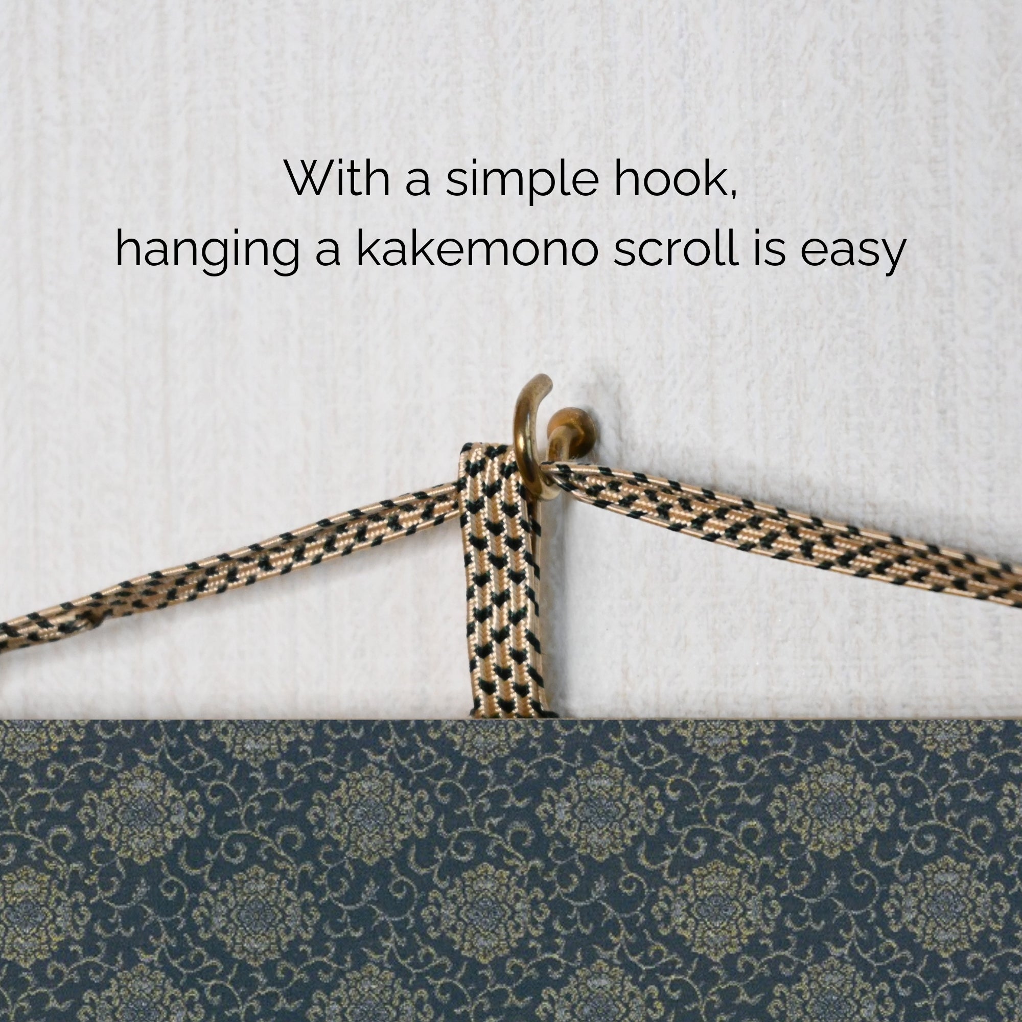 Japanischer Drachen-Kakemono-Wandbehang – Blauer aufsteigender Drache