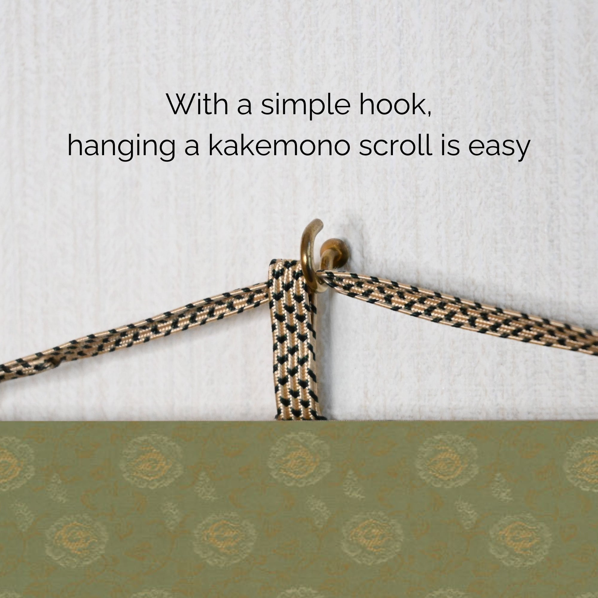 Japanese Dragon Kakemono Wall Scroll – Green Rising Dragon